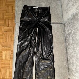 Abercrombie & Fitch Black faux Leather Pants